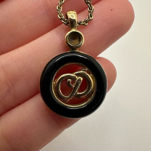 Dior‎ CD Logo Vintage Gold Tone Necklace - Picture 3 of 10